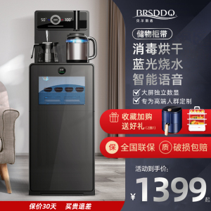 BRSDDQ茶吧机家用2022新款全自动高端智能语音消毒柜饮水机轻奢风