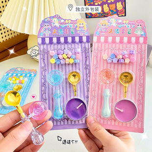 新款火漆印章套装 儿童diy咕卡套装卡通火漆章头蜡粒全套孩子玩具