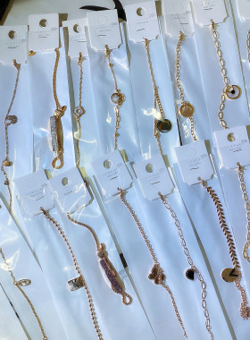 女钛钢镶钻日韩风不褪色手脚链