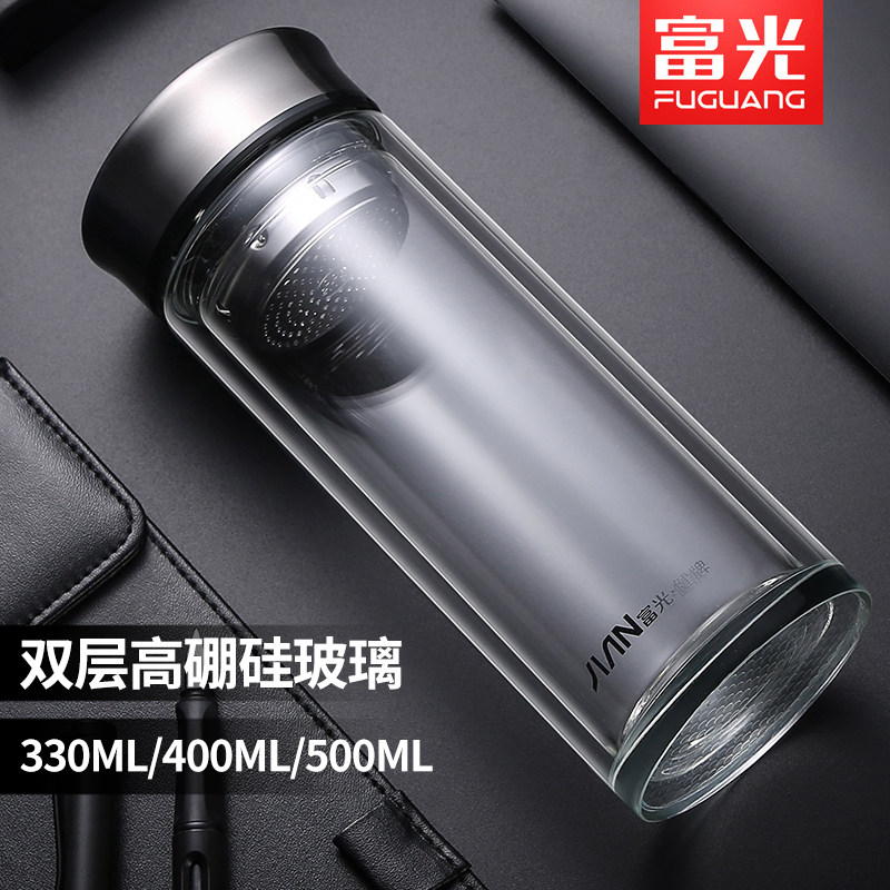 富光耐热泡茶印字水晶玻璃杯定制