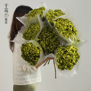 永生花绣球真花木绣球家居软装插花婚庆花材北欧高级白色奶油风