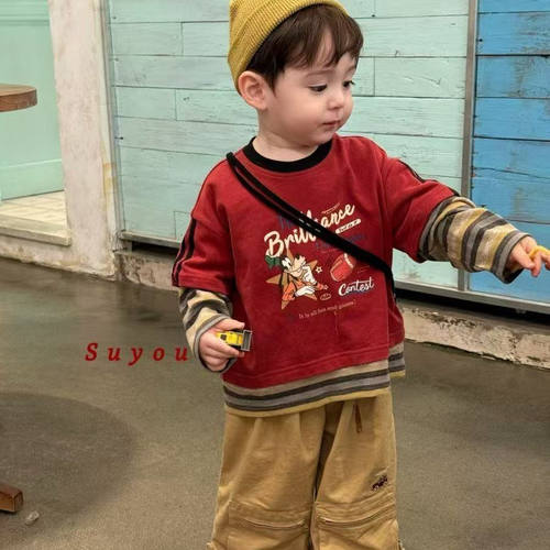 小男孩炸街痞帅穿搭网红幼儿园潮