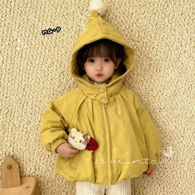 儿童外套女款秋冬装高端棉衣好看