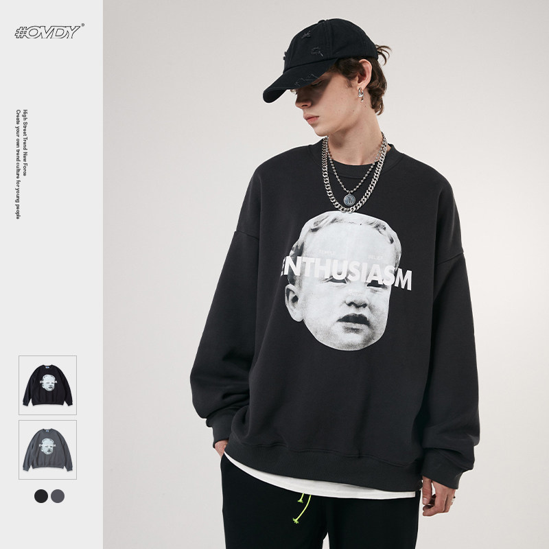 ovdyins风新生婴儿加绒加厚卫衣