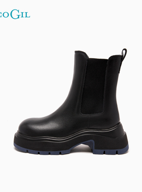 PACO GIL女鞋冬款切尔西靴女美拉德鞋增高厚底短靴女潮时尚烟筒靴