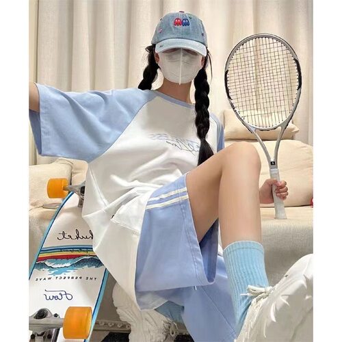 多巴胺少女休闲运动服套装女夏季