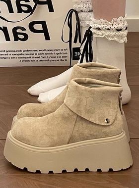 fcs增高7cm短筒靴女外穿勃肯短靴D3720  boss姐