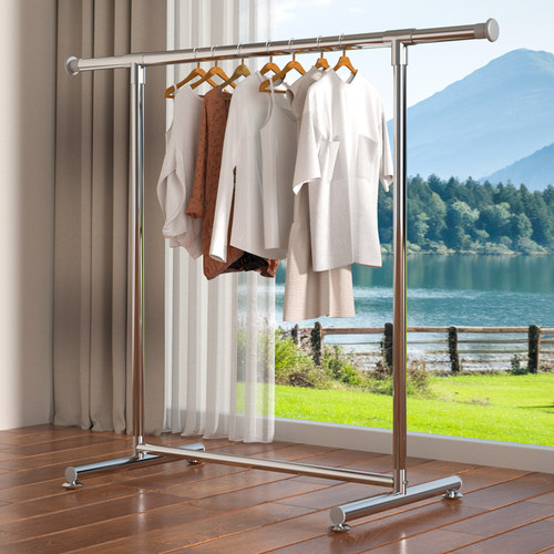 晾衣架落地不锈钢室内阳台单杆式