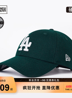 New Era纽亦华秋冬MLB麦尔登呢弯檐棒球帽子LA男女保暖时尚NE940