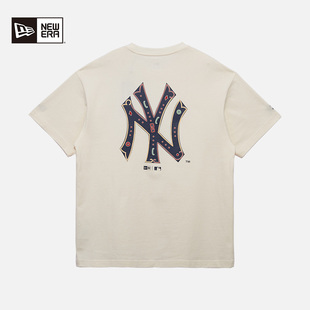 T恤情侣NY刺绣复古透气半袖 New MLB短袖 新款 宽松潮 Era纽亦华秋季
