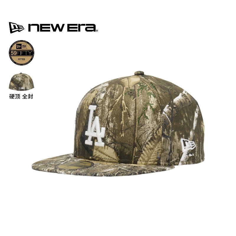 NEW ERA纽亦华26新品MLB洛杉矶道奇队刺绣平檐帽男女硬顶NE5950