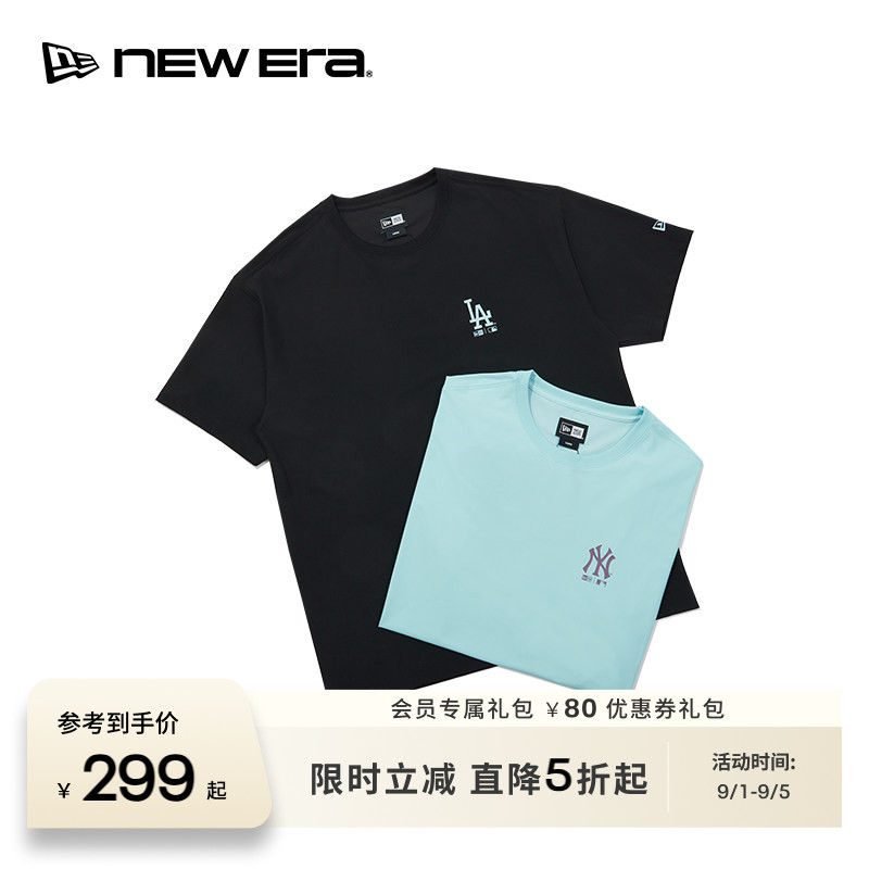 NEW ERA纽亦华26新品MLB接触瞬间凉感性能短袖T恤运动男女同款NE图片