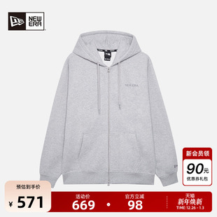 开衫 薄绒拉链卫衣外套简约情侣美式 纯色潮 Era纽亦华秋冬新款 New