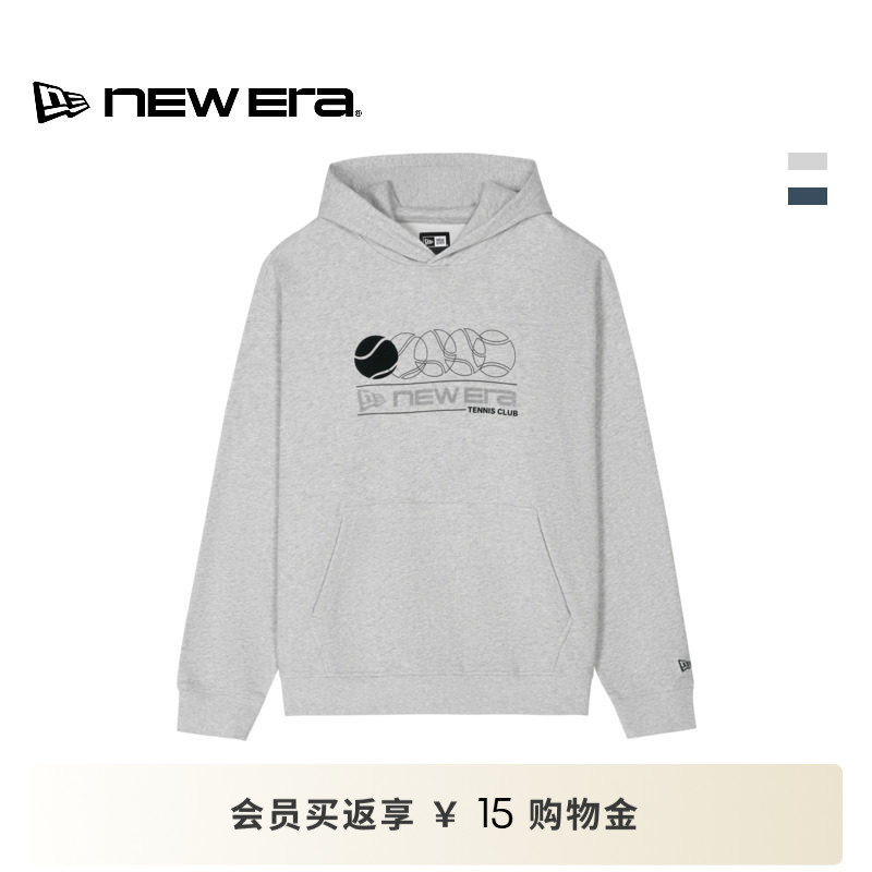 NEW ERA纽亦华26新品网球俱乐部连帽运动休闲卫衣HOODIE男女NE