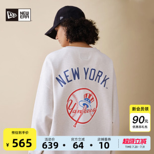 T恤衫 MLB卫衣NY印花重磅长袖 运动圆领男女 Era纽亦华春夏新款 New