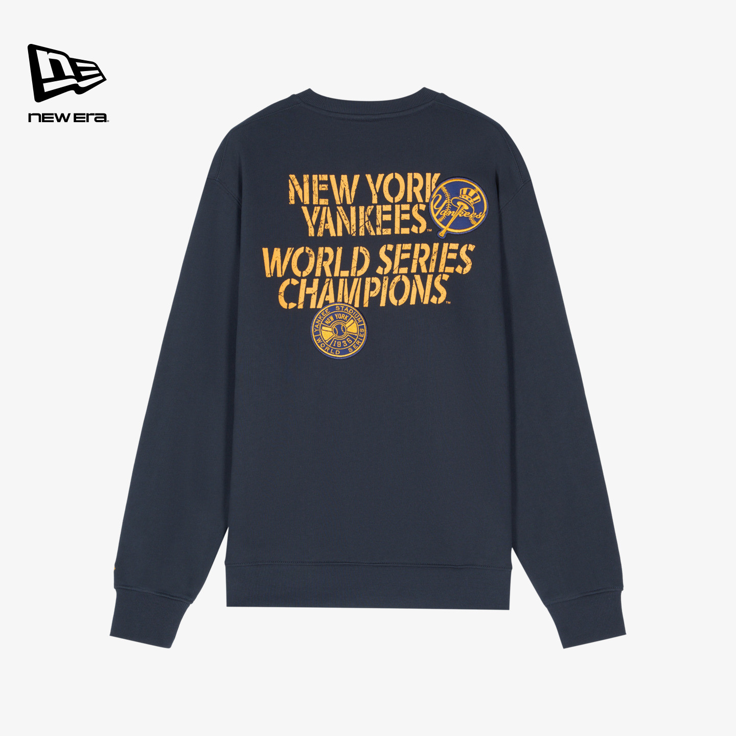 NEW ERA纽亦华26新品MLB冠军纪念圆领保暖运动卫衣男女同款NE