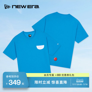 NEW ERA纽亦华26新品哆啦A梦联名印象口袋图案短袖T恤男女同款NE