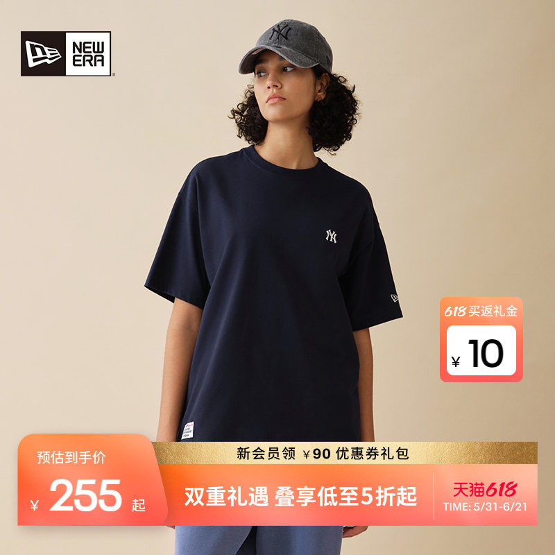 New Era纽亦华秋冬MLB系列短袖T恤休闲基础简约NY男女潮流