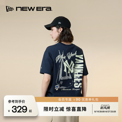 NEW ERA纽亦华26新品MLB联名美式复古街头短袖T恤男女同款NE