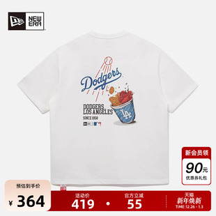 T恤休闲情侣透气潮 MLB球场美食印花短袖 NewEra纽亦华2025秋季 新款