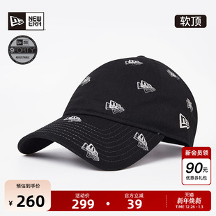 棒球帽满印旗标LOGO复古软顶男女潮940 新款 New Era纽亦华2025秋季