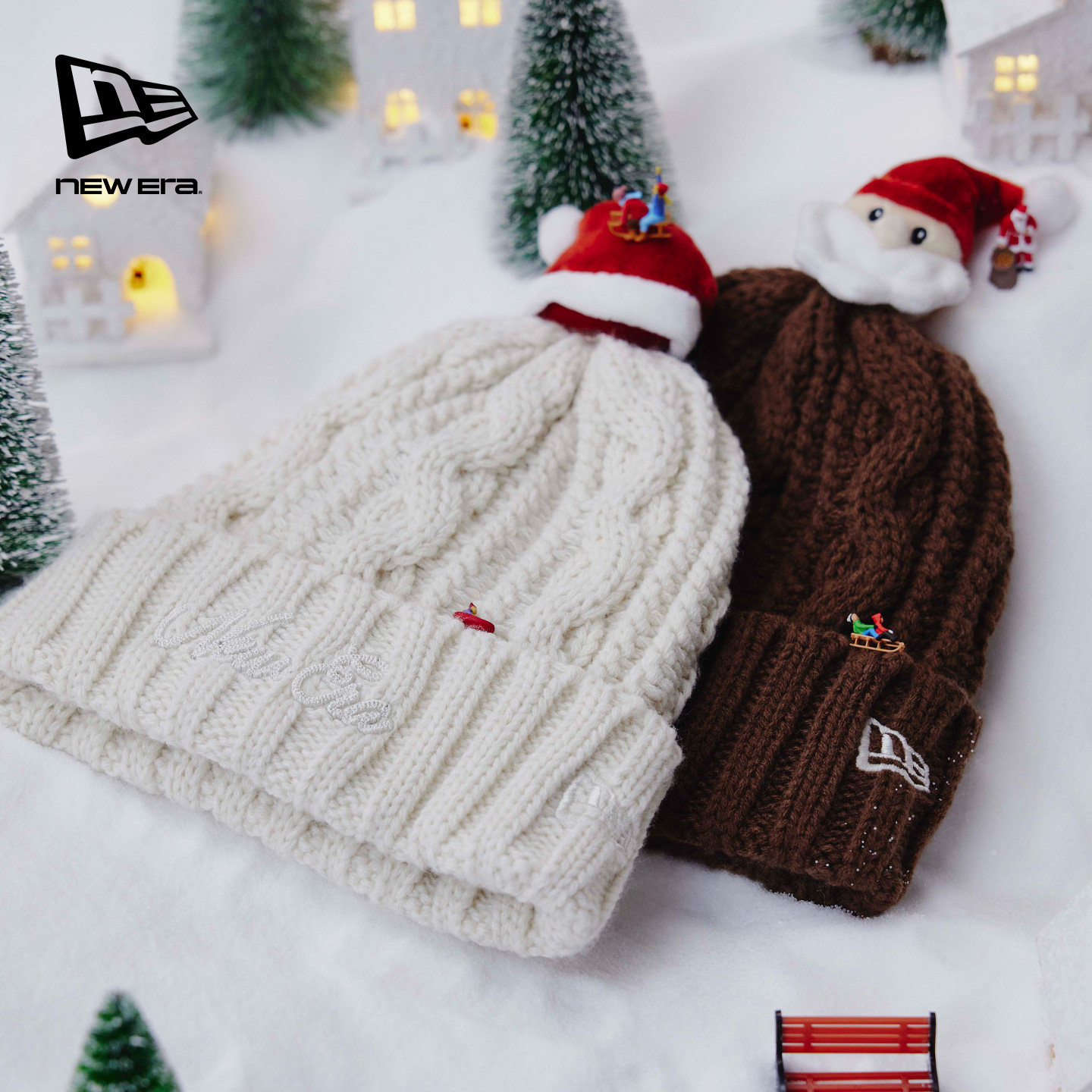 New Era纽亦华2025冬季新款圣诞针织帽毛线帽子保暖复古绞花童趣,服饰配件/皮带/帽子/围巾,帽子,淘宝优惠券,粉丝福利购,淘宝优惠卷