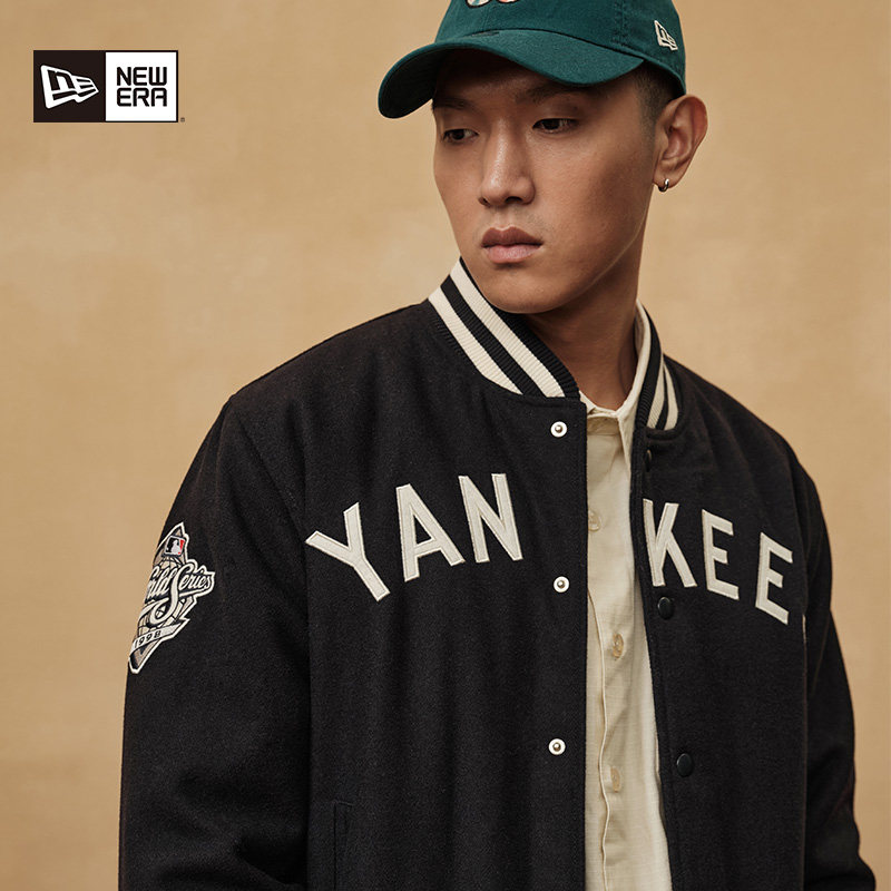 New Era纽亦华冬季重磅新款MLB棒球服毛呢夹克情侣保暖棉服外套潮,男装,棒球夹克,淘宝优惠券,粉丝福利购,淘宝优惠卷