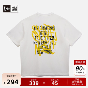 T恤情侣美式 New 涂鸦字母印花短袖 新款 原宿风潮 Era纽亦华2025秋季