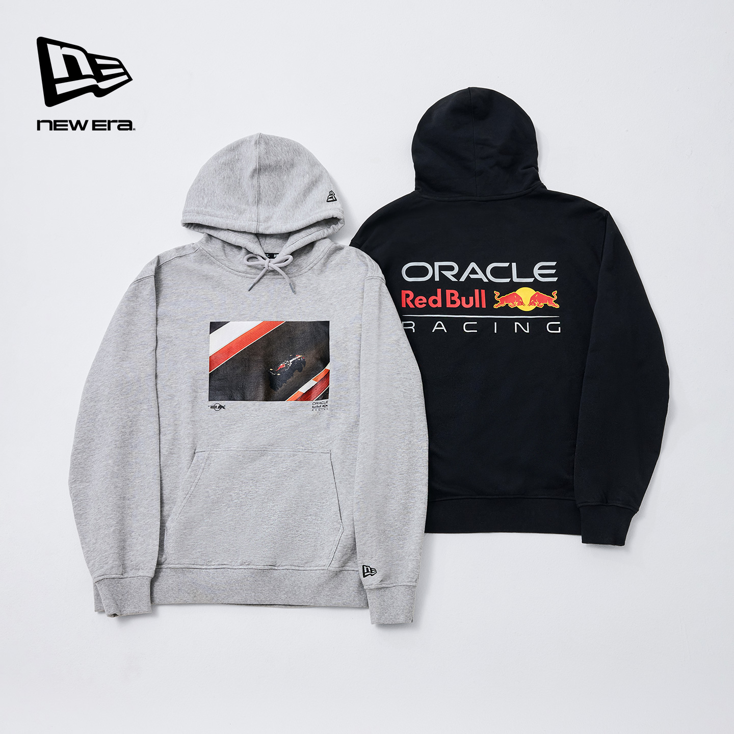 New Era纽亦华2025秋冬新款红牛车队连帽卫衣赛车美式街头运动潮