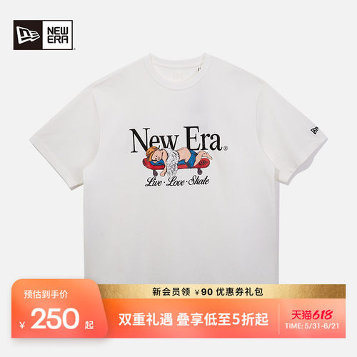 NewEra纽亦华滑板印花短袖男女