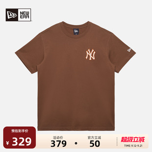 MLB短袖 New Era紐亦華夏季 新款 印花寬松透氣潮 T恤男女情侶NY美式