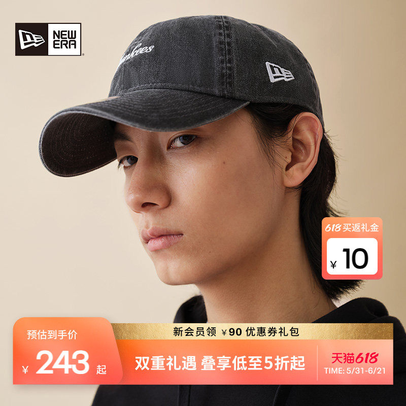 New Era纽亦华MLB棒球帽子复古刺绣做旧水洗帽鸭舌帽男女NE940