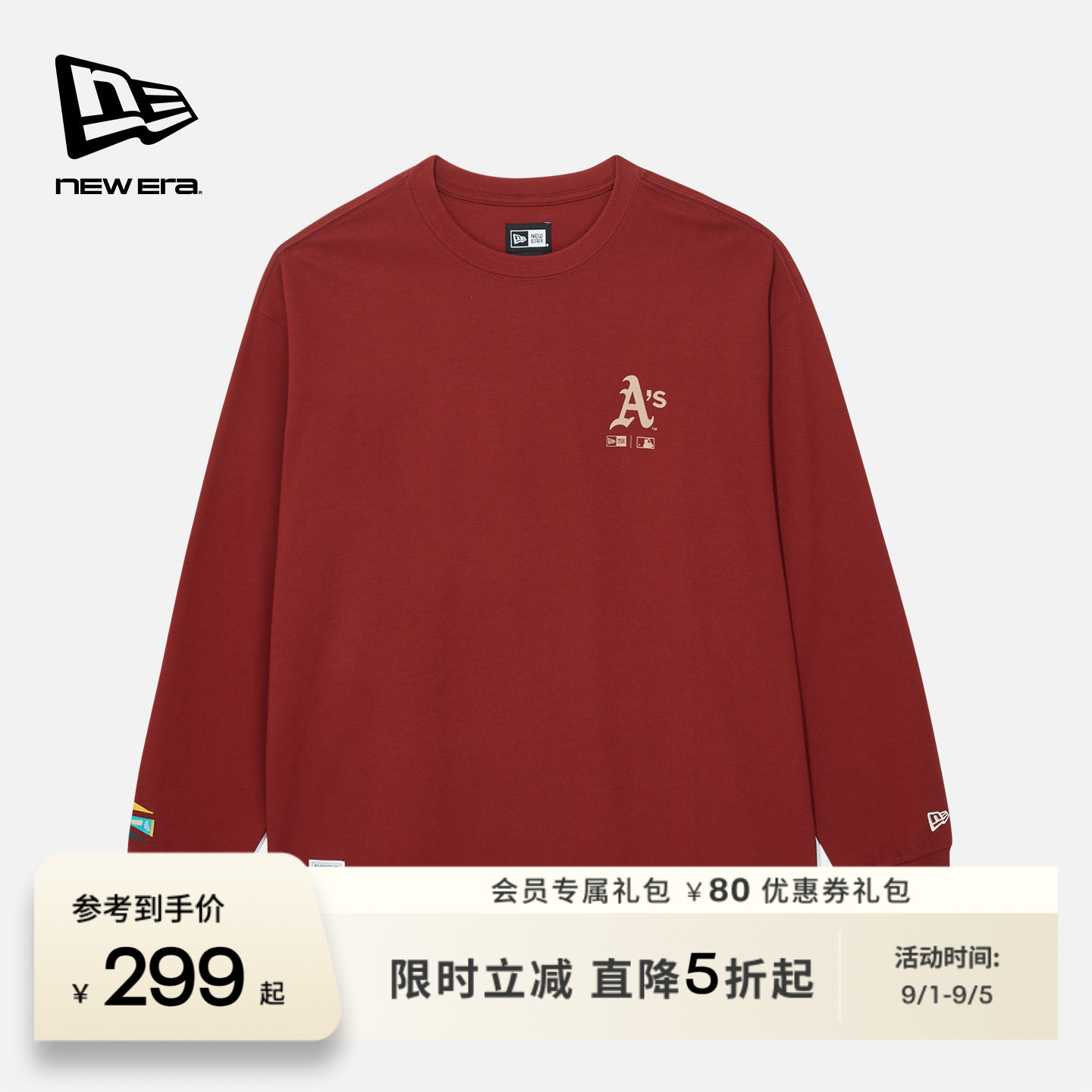 NewEra纽亦华复古长袖T恤图片