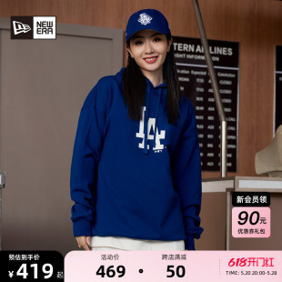 New Era纽亦华春夏MLB经典NY/LA刺绣卫衣男女情侣百搭潮流套头衫