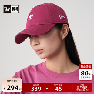 MLB刺绣弯檐棒球帽NY休闲街头软顶帽子 新款 New Era纽亦华2025秋季