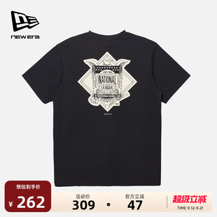 MLB短袖 New Era紐亦華夏季 新款 潮 NY重磅t恤男女復(fù)古印花趣味美式