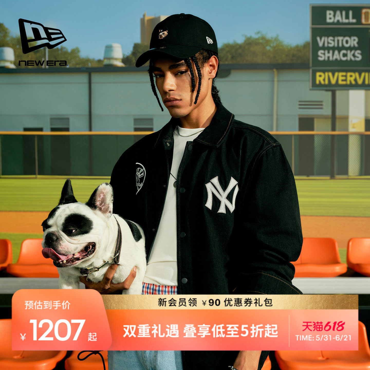 New Era纽亦华2026春季新款MLB萌宠牛仔夹克外套宽松复古水洗男女