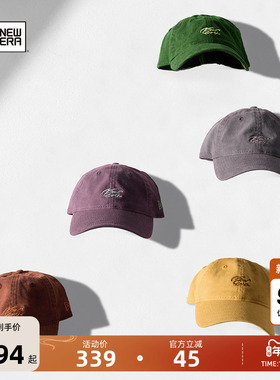 New Era纽亦华秋冬重磅软顶棒球帽手写logo刺绣男女水洗做旧潮920