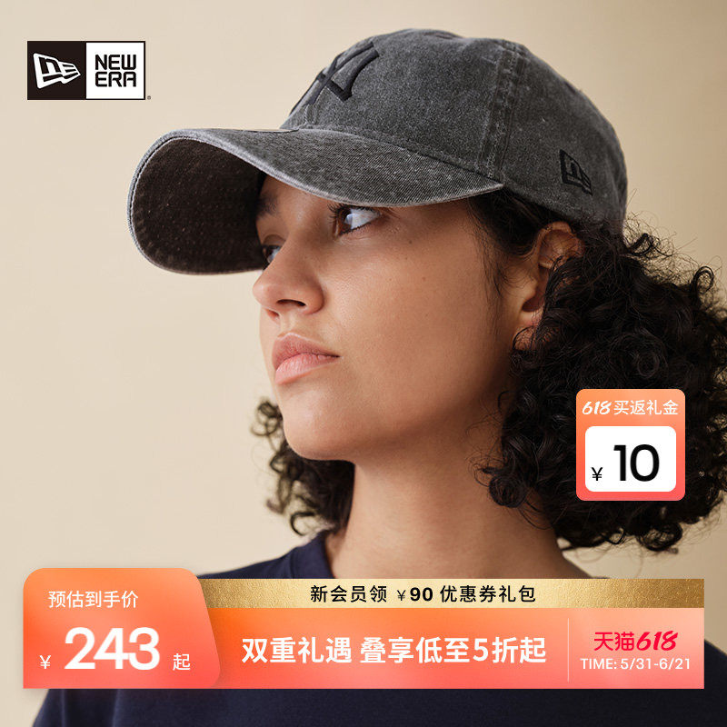 New Era纽亦华MLB复古水洗做旧NY弯檐棒球帽子运动帽男女NE940