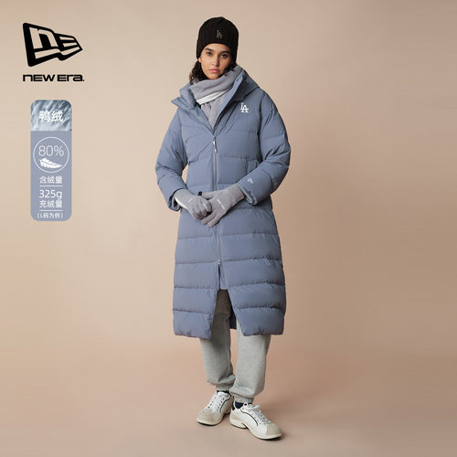 New Era纽亦华2025冬季新款MLB女士收腰长款羽绒服防风保暖户外潮