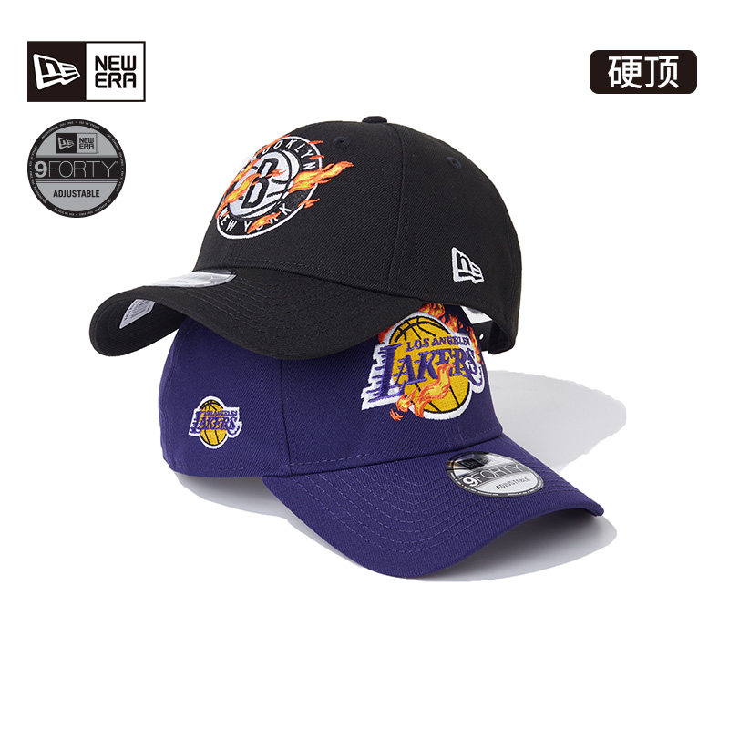 New Era纽亦华春新款NBA刺绣棒球帽男女时尚潮流鸭舌帽子