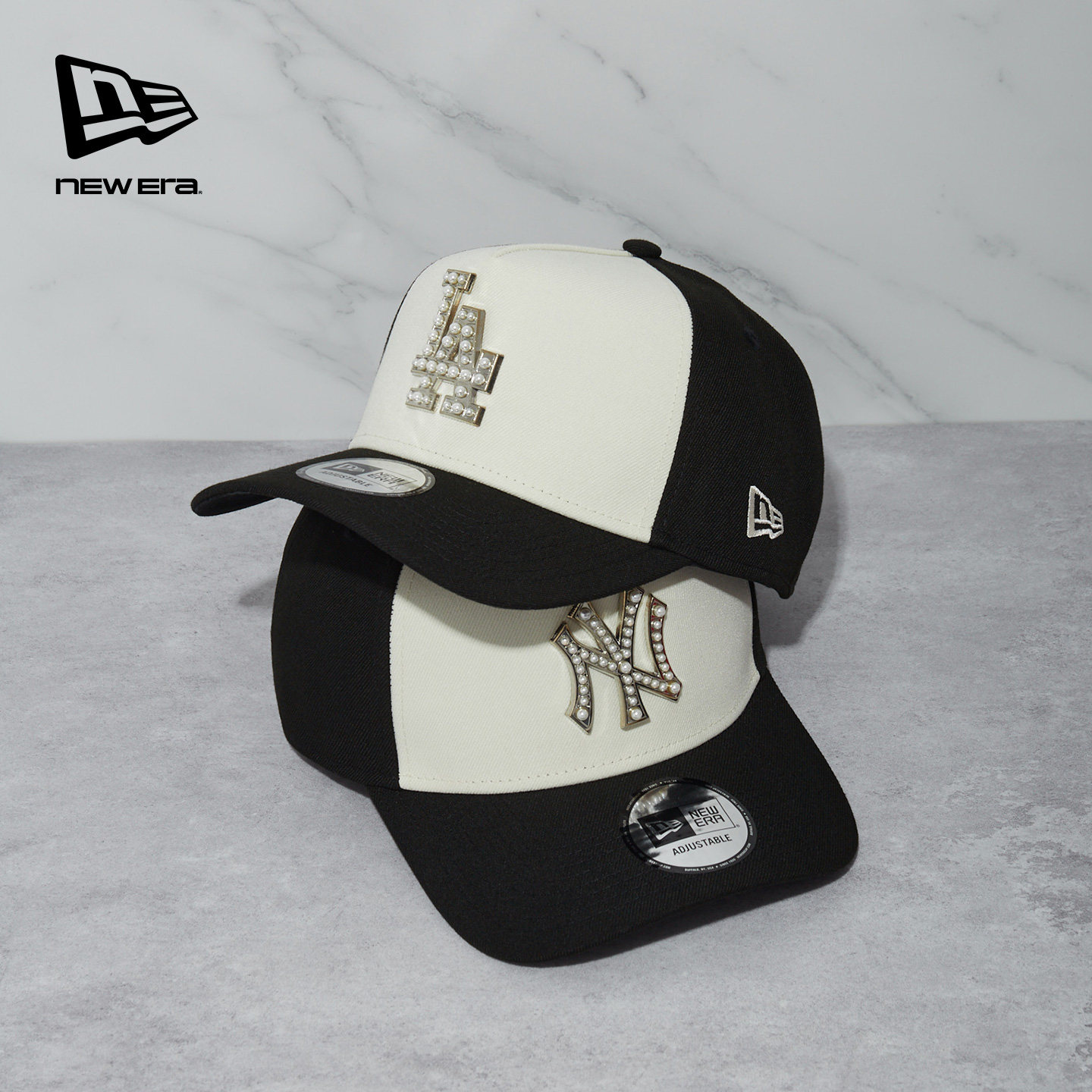 New Era纽亦华26新品MLB户外棒球帽珠饰LOGO硬顶卡车帽NE940