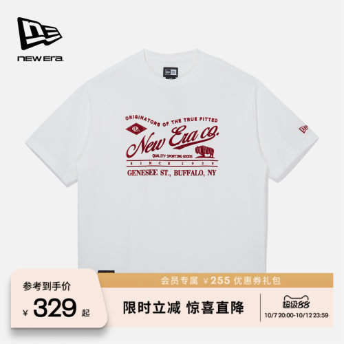 NEW ERA纽亦华2026新款复古印花上衣街头宽松百搭短袖T恤NE