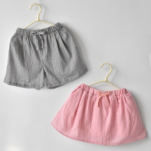 宝宝棉麻裙子薄款短裙A字裙