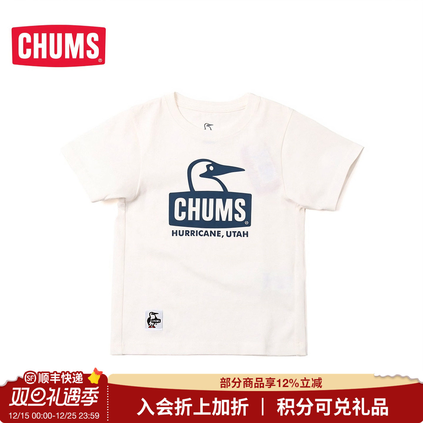CHUMS/洽洽鸟T恤短袖新品
