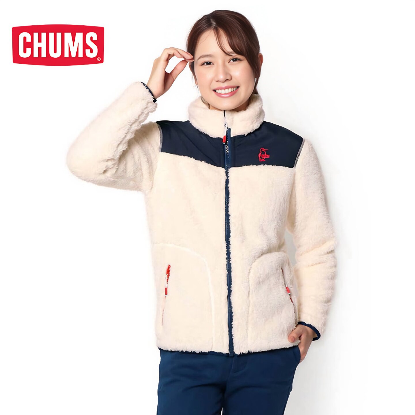 CHUMS/洽洽鸟休闲抓绒衣外套图片