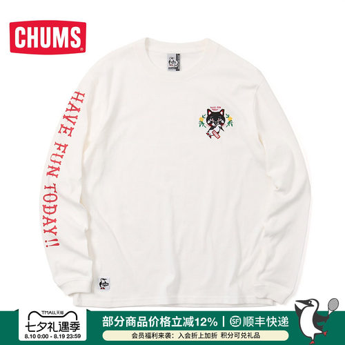 CHUMS洽洽鸟长袖T恤男女