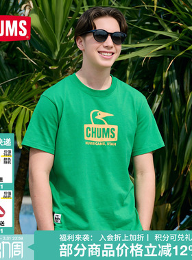 CHUMS洽洽鸟夏季新款短袖t恤男女同款圆领情侣半袖上衣CH01-2278