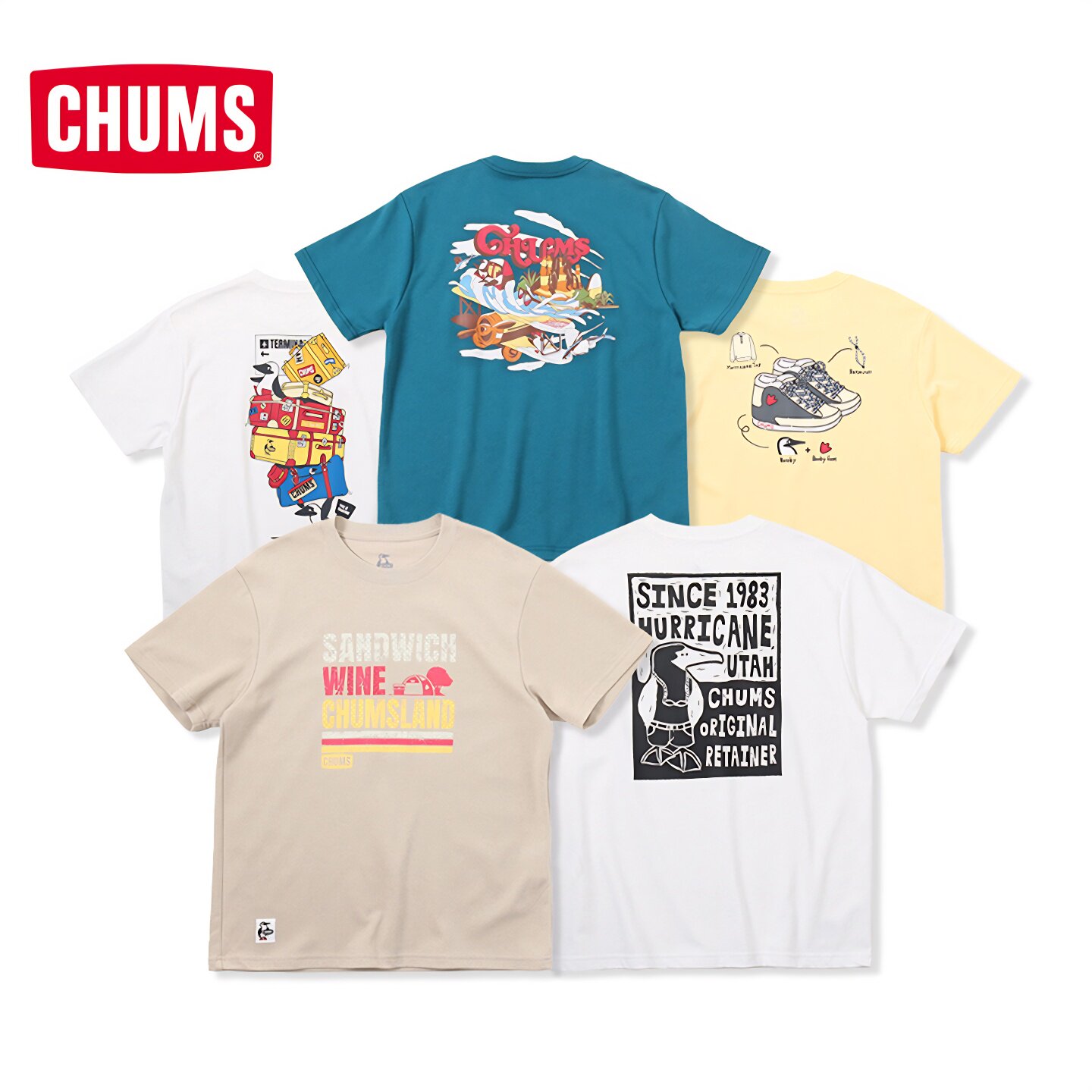 CHUMS洽洽鸟运动户外休闲短袖图片