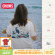 棉圆领宽松男女新款 CHUMS洽洽鸟户外运动休闲短袖 T恤艺术家联名款
